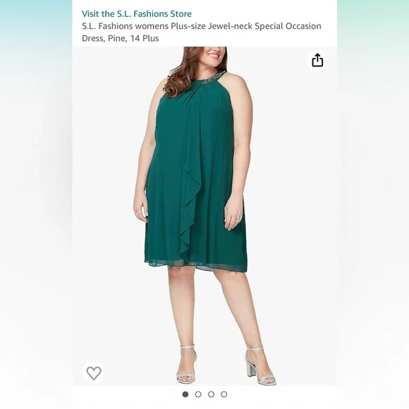 green emerald velvet dress S.L. Fashions 9433236 main image 0